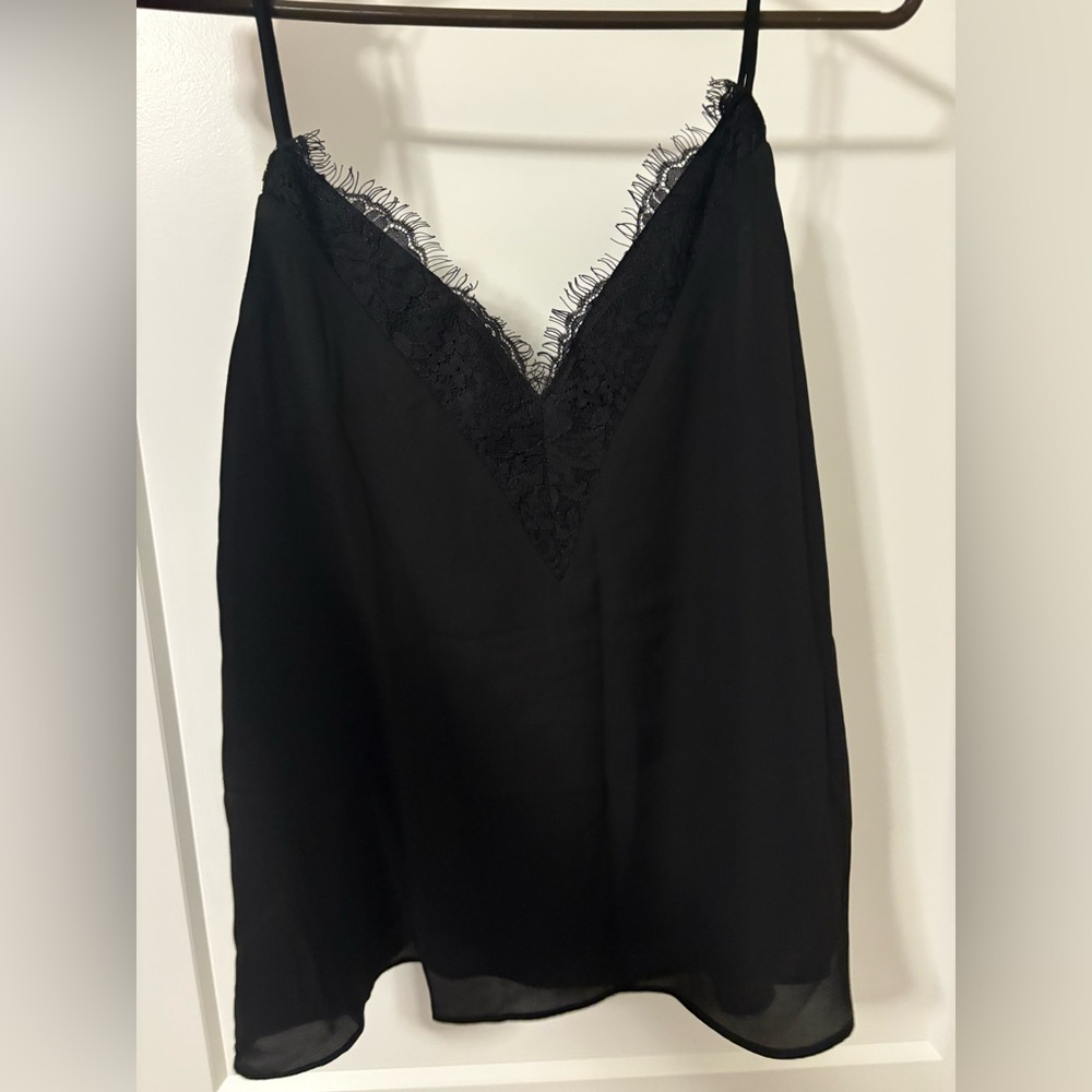 Socialite Black Cami with Lace Detail